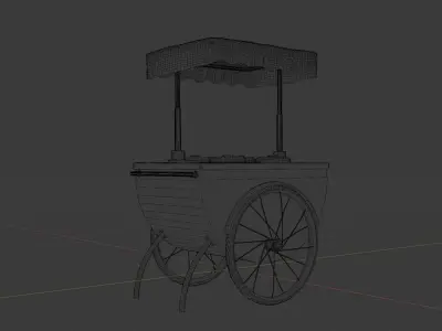 ice cream cart 3D model
