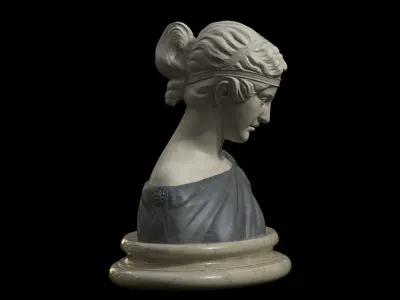 Classical Bust of a Woman Low-poly 3D model