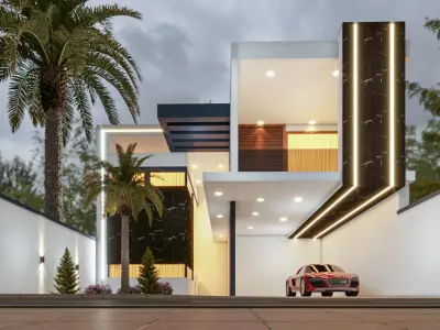 Exterior house 3D model Free 3D model