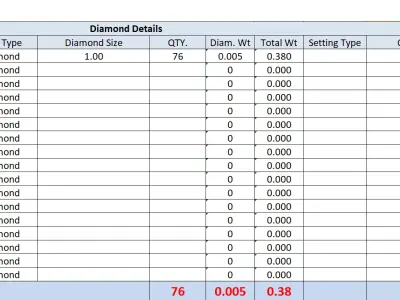  Diamond Hoops  3D print model