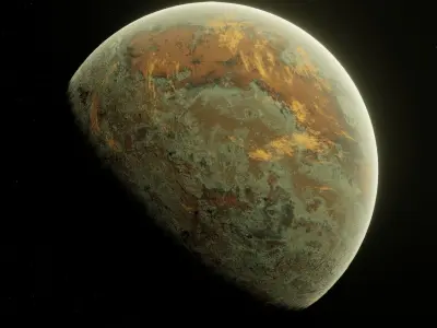 Planet Space Ready to game Free low-poly 3D model