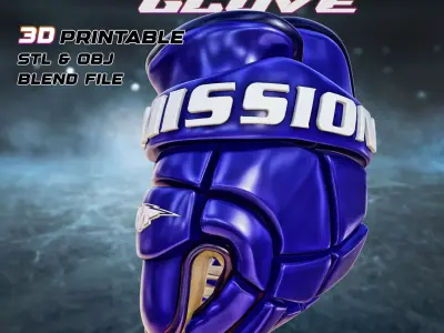 3D HOCKEY GLOVE 3D print model
