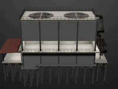 Industrial Building 004 3D model