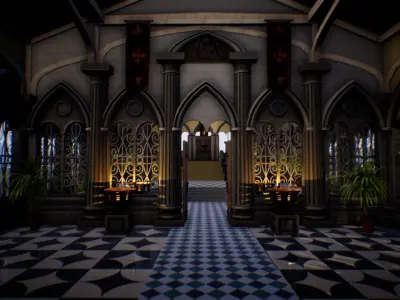 Royal Palace UNREAL ENGINE Low-poly 3D model