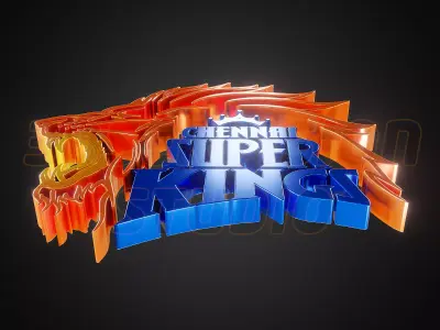 Chennai Super Kings logo emblem - Cinematic - 3D print 3D model