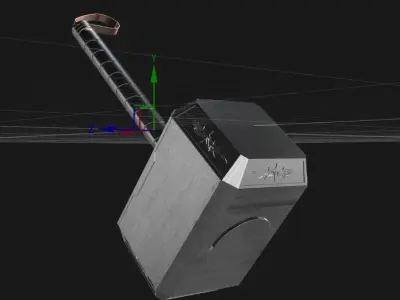 Thor Hammer Free 3D model
