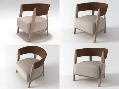 Antony four different chairs 3D model