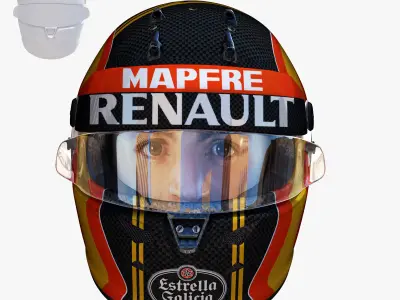 Sainz helmet 2018 Low-poly 3D model