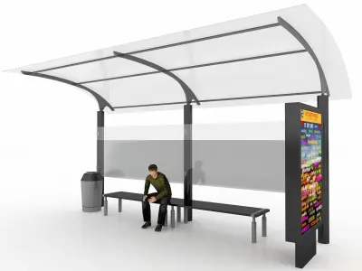 BUS STATION 3 3D model