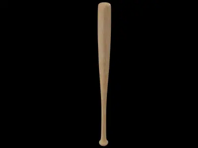 baseball bat Low-poly 3D model 6