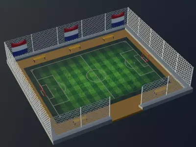 Soccer Stadium - Holland Low-poly 3D model