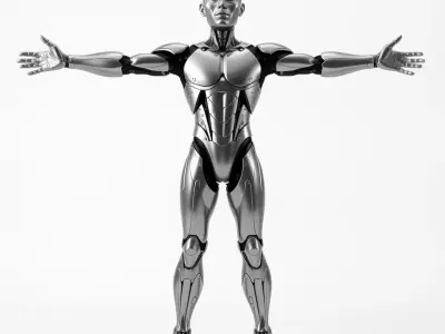 Futuristic Robot Character Model Pack Low-poly 3D model