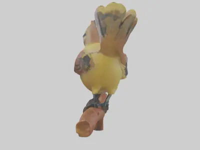 Cedar Waxwing statue model 3D model