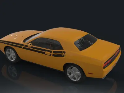 Dodge brand cars Low-poly 3D model