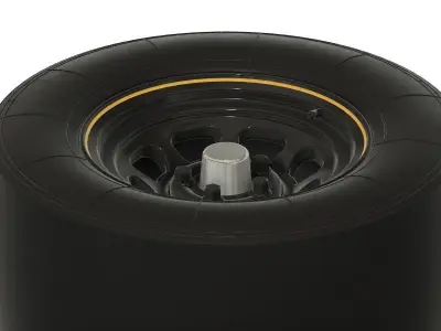 3d printable modern Nascar wheel 3D print model