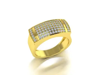 Men Diamond Jewelry Ring 3D print model