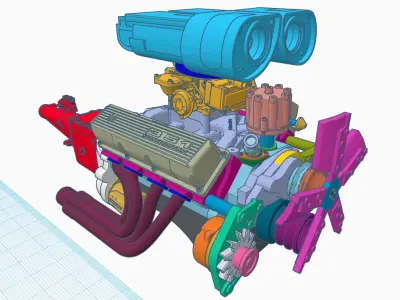 1-25th engine 351 Cleveland Free 3D print model