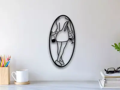 Love Girl Wall Art 3D print model