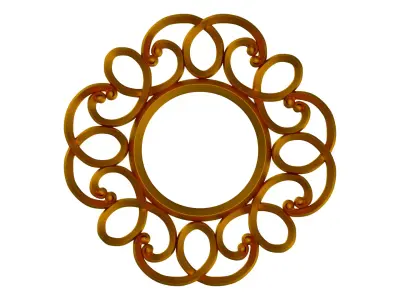 frame circular gold Free 3D model