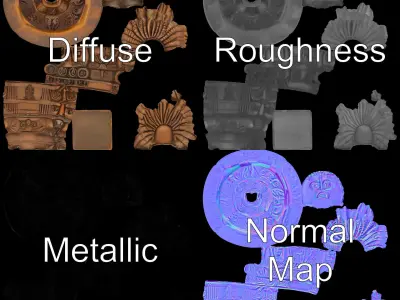 Ceremonial Totem Pole Model Pack Low-poly 3D model