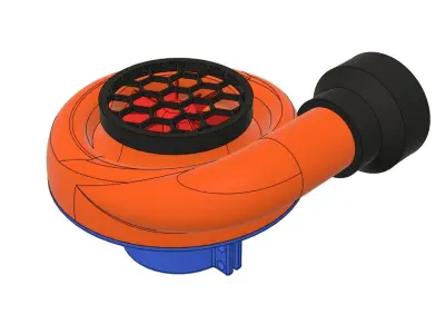 Turbocharger DC 775 electric motor  3D print model