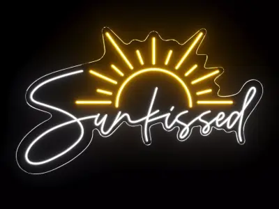 Sunkissed Neon Sign 3D model