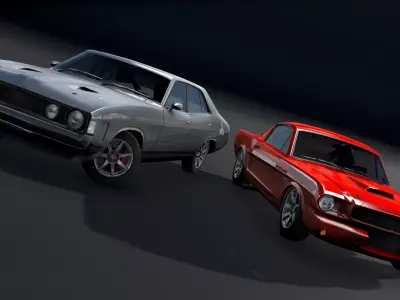 Low Poly 3D Cars Pack Racing Cars Low-poly 3D model
