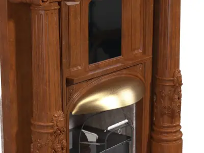 Peat Lobby Fireplace 3D model