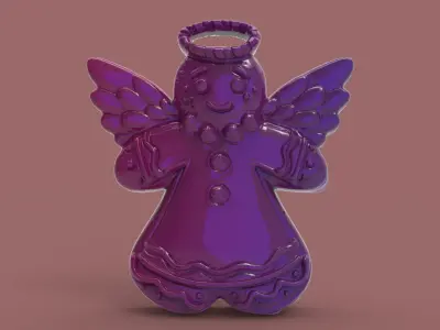 christmastree angle decor 3D print model