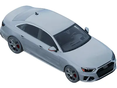 Audi RS Sport Sedan High Detail 3D Car Model  Low-poly 3D model