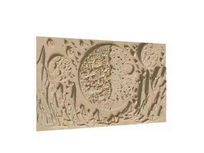 mural decor set wall panel 16 3D model