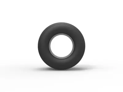 Dirt Sprint racing tire 25 Scale 1 to 25 3D print model
