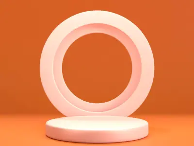 Display Podium Orange 2 3D model