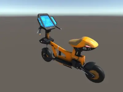 SCi-Fi Moped Low-poly 3D model