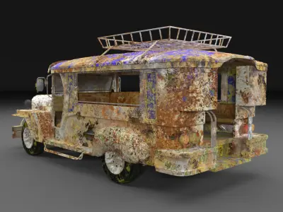 Rusty Philippine Jeepney 3D model
