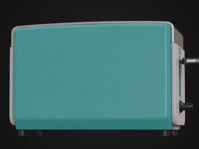 Retro toaster 01 Low-poly 3D model