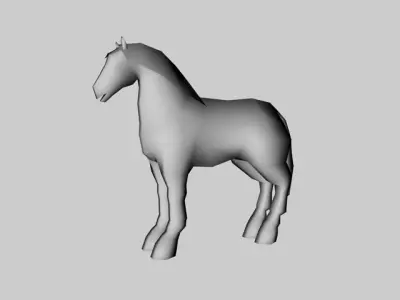 Low Poly Horse Low-poly 3D model