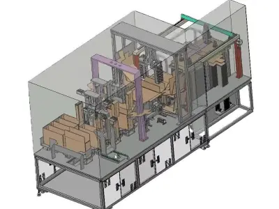 Automatic Box Folding Machine 3D model