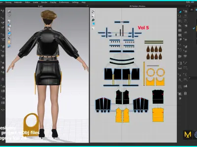 Girls outfit 5 Marvelous  VOL 24 Free low-poly 3D model