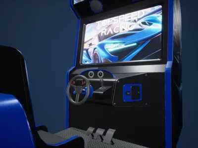 Car Arcade Machine Low-poly 3D model