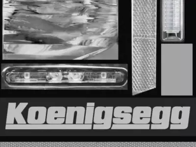 2022-konigsegg-jesko koenigsegg chrome light kit Low-poly 3D model