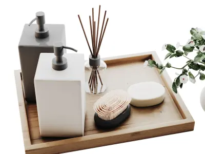Decorative Set 011 3D model shop