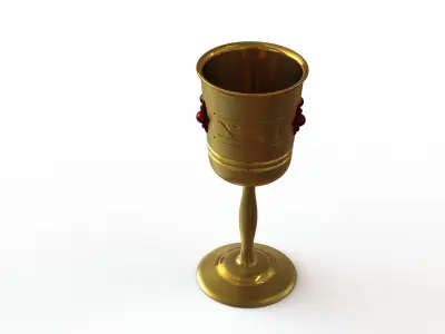 Wine glass retro 3D model