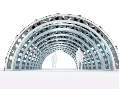 Shade Structure Architectural Stand Alone Structure 3D model
