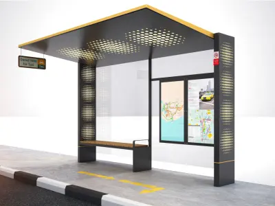 TAXI SHELTER Free 3D model