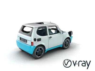 Sporty Retro Hatchback 1980s Urban Mobility model pack Low-poly 3D model