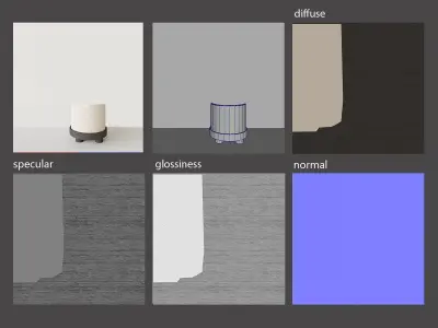 Decorationset Monstera 3D model