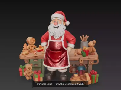 Santa Workshop - Classic Christmas Sculpture Collection