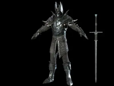 DeathKnight2 lord of rings armor Low-poly 3D model
