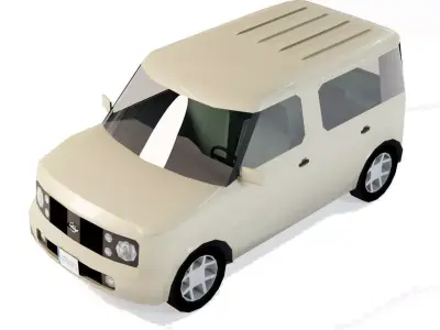 Nissan Cube Low-poly 3D model